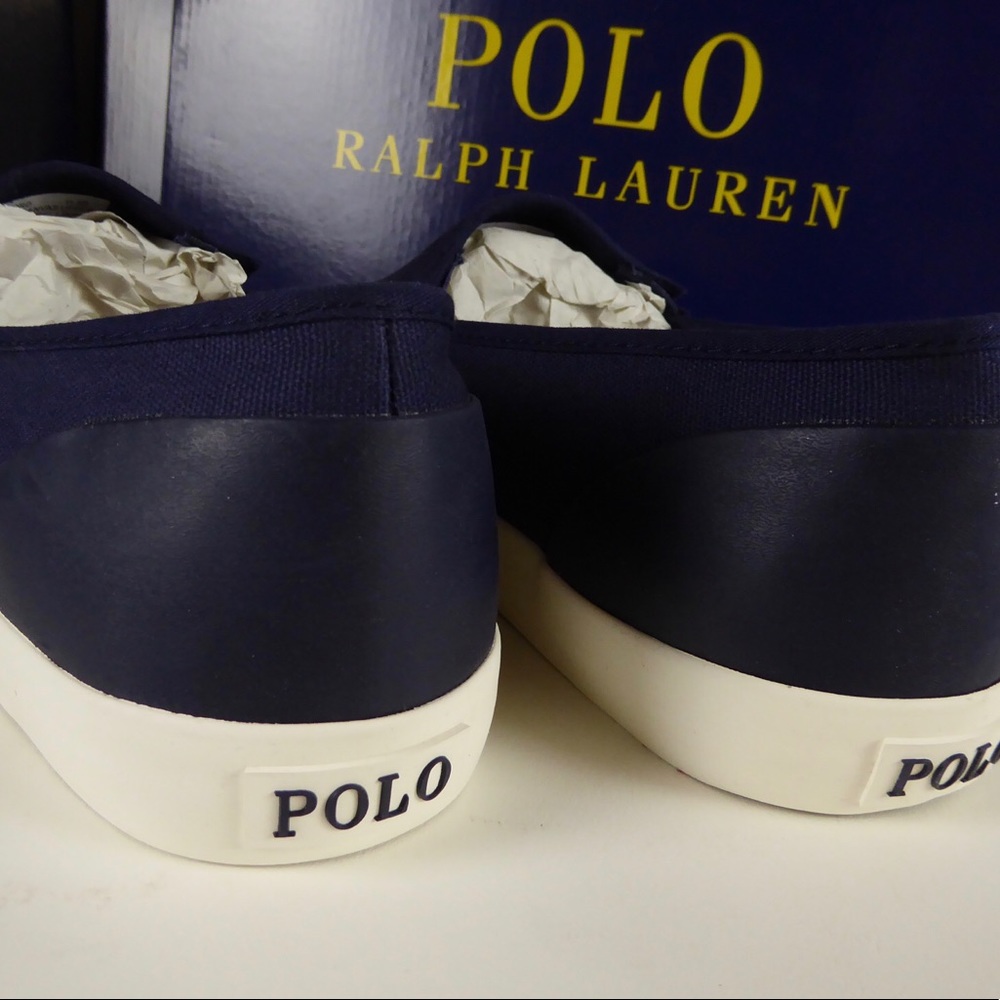Polo Ralph Lauren Slip On Canvas Sneaker Shoe NIB - Picture 2 of 8